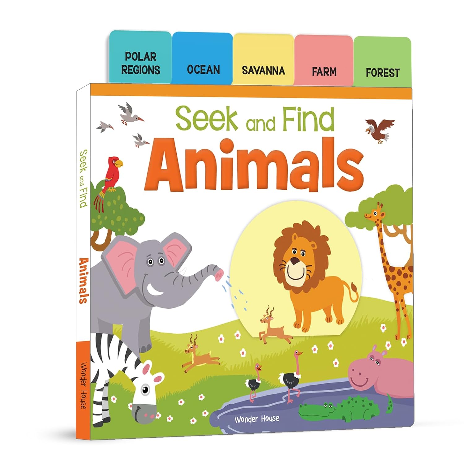 Seek And Find - Animals : Early Learning Board Books With Tabs Board book
