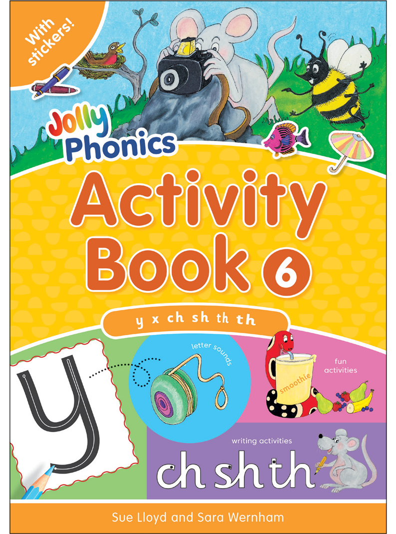Jolly Phonics Activity Book 6 (y, x, ch, sh, th, th)