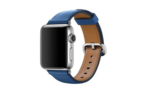 Original Apple Watch 38mm Sea Blue Classic Buckle Strap in sealed packaging