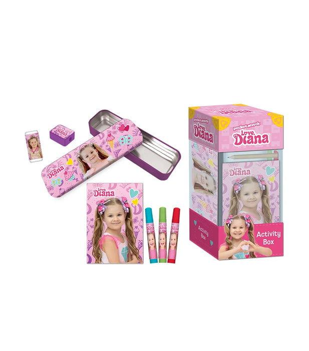 Love Diana Coloring Set with Metal Pencil Case