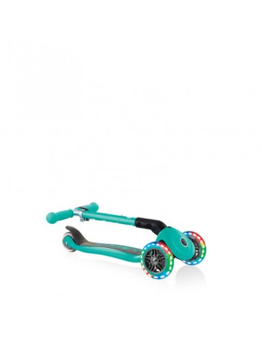 Globber - Junior Foldable Lights Scooter - Emerald Green