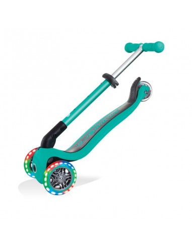 Globber - Junior Foldable Lights Scooter - Emerald Green