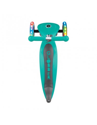 Globber - Junior Foldable Lights Scooter - Emerald Green