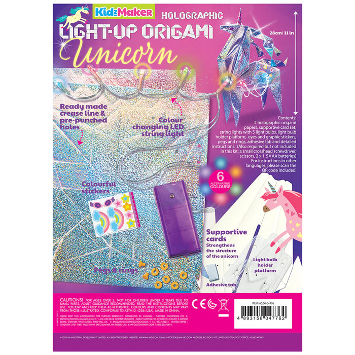 4M KidzMaker Light-Up Origami Unicorn