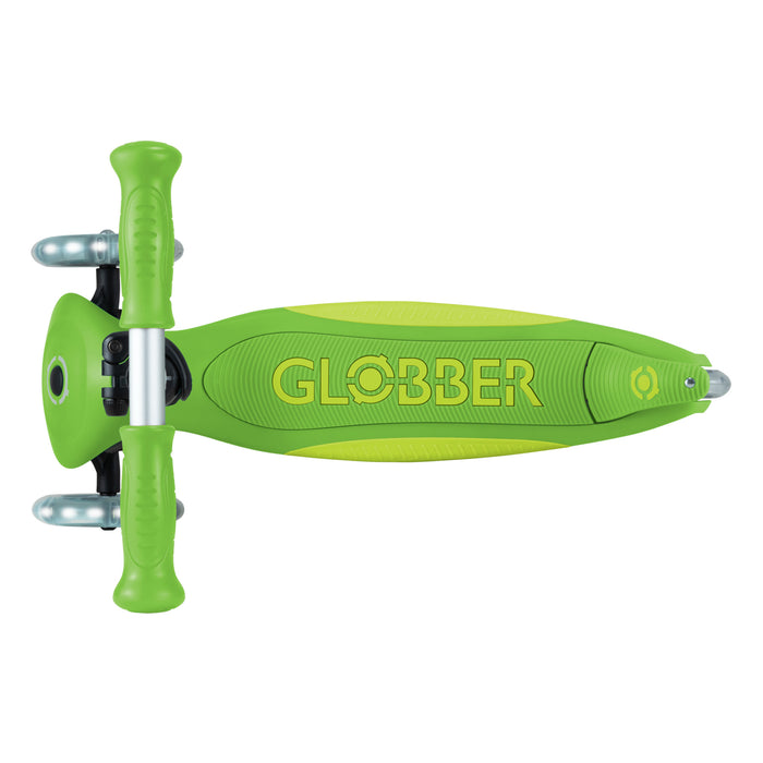 Globber - Primo Foldable Plus Lights - Emerald Green/Navy Blue