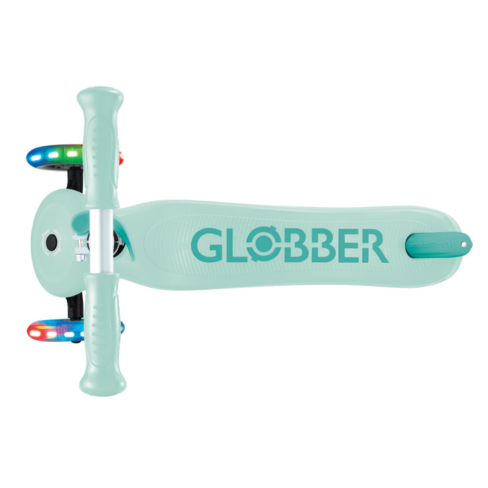 Globber Primo Plus Lights Scooter - Emerald Green/Mint