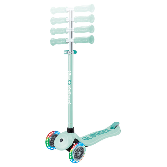 Globber Primo Plus Lights Scooter - Emerald Green/Mint