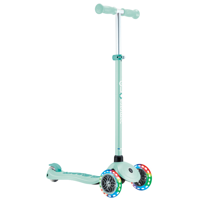 Globber Primo Plus Lights Scooter - Emerald Green/Mint