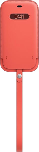 Apple iPhone 12 and 12 Pro Leather Sleeve with MagSafe - Pink Citrus