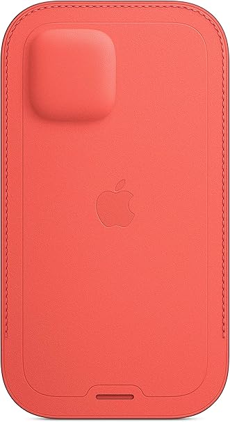 Apple iPhone 12 and 12 Pro Leather Sleeve with MagSafe - Pink Citrus