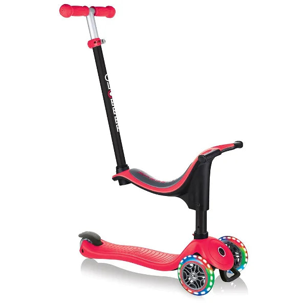 Globber Scooter - Go•Up Sporty Lights with stabilizer and sticker - New Red