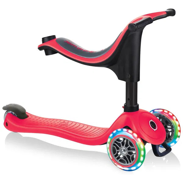Globber Scooter - Go•Up Sporty Lights with stabilizer and sticker - New Red