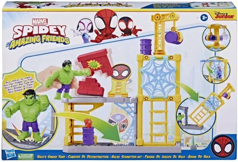 Hasbro Marvel Spidey and His Amazing Friends Hulk’s Smash Yard Playset