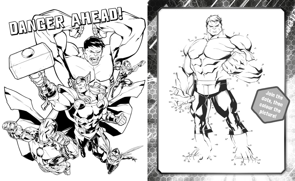 Marvel Avengers 5 in Colouring Book