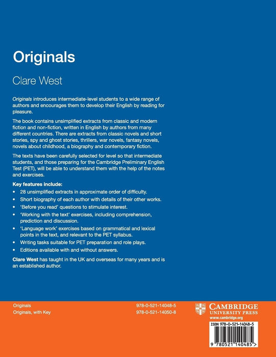 Cambridge Originals Classic And Modern Fiction And Non-Fiction In English