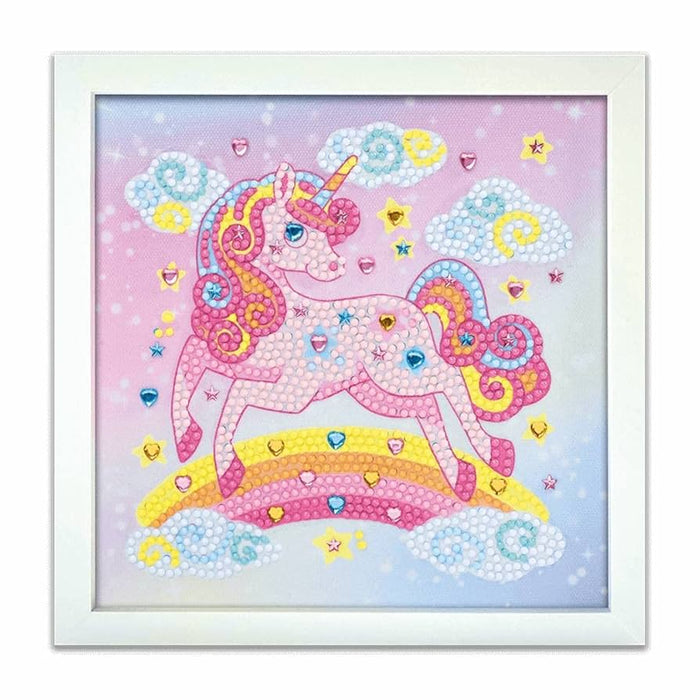 Create Your Own Sparkly Unicorn Art (I Love Crystals Framed Art - 200 x 200mm)