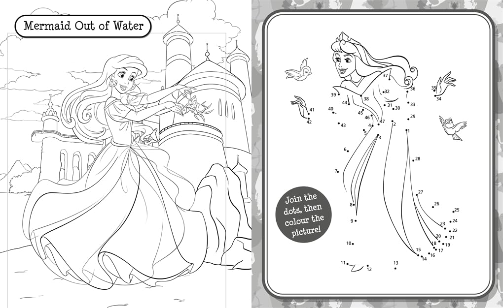 Disney Princess 5 in 1 Colouring Book