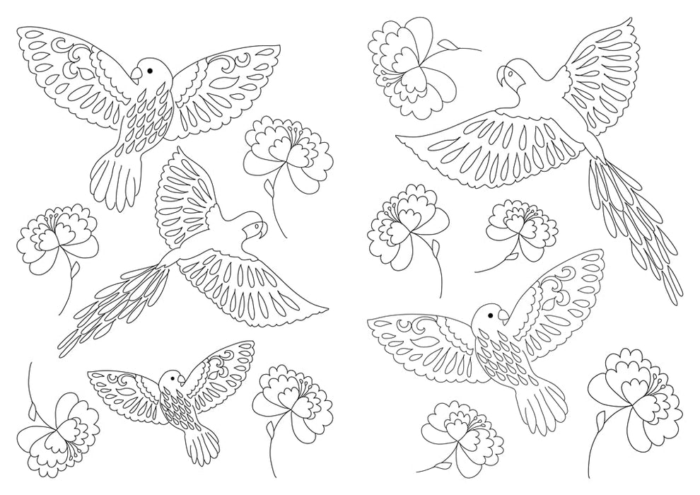 Inspirational Colouring: Butterflies and Birds