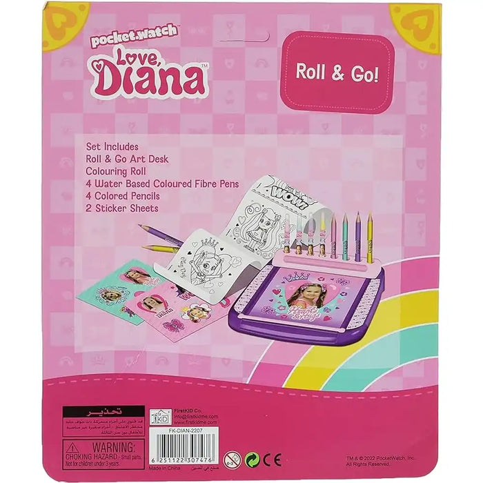 Love Diana Roll and Go Coloring