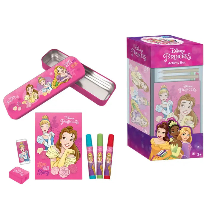 Princess - Coloring Set with Metal Pencil Case