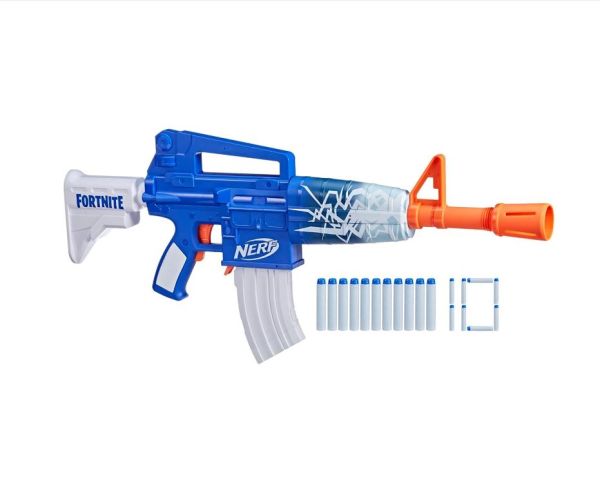 Hasbro Nerf Fortnite Blue Shock Motorized Dart Blaster
