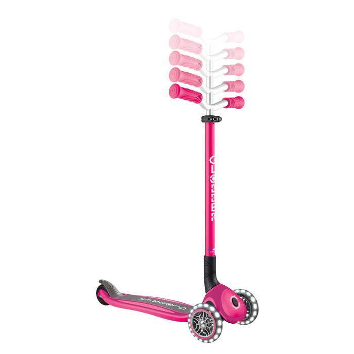 Globber Master Lights Scooter - Fushia Pink