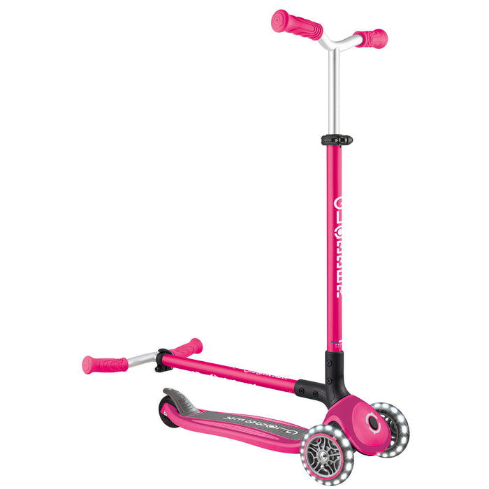Globber Master Lights Scooter - Fushia Pink