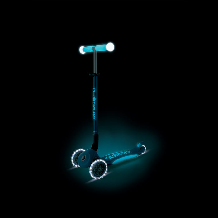 Globber Elite Glow Lights Scooter - Patrol Blue