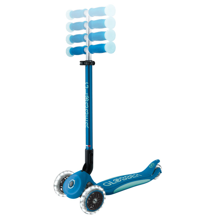 Globber Elite Glow Lights Scooter - Patrol Blue