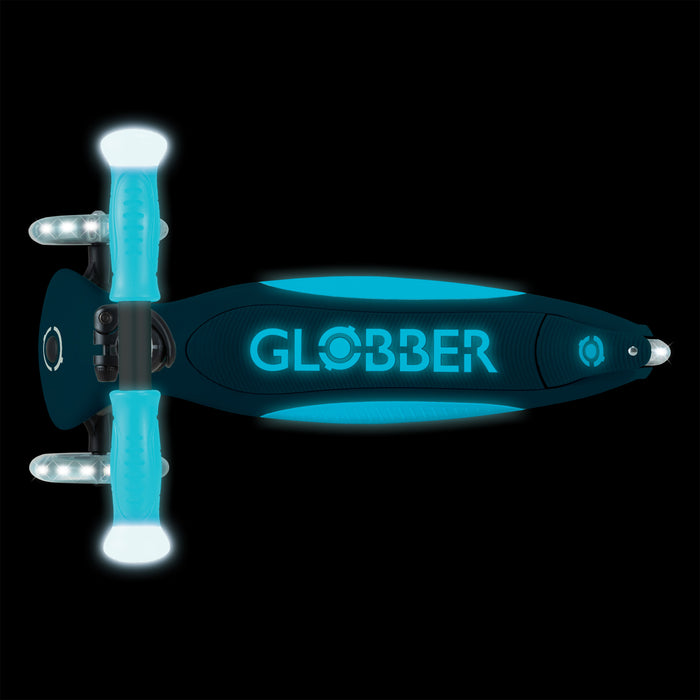 Globber Elite Glow Lights Scooter - Patrol Blue