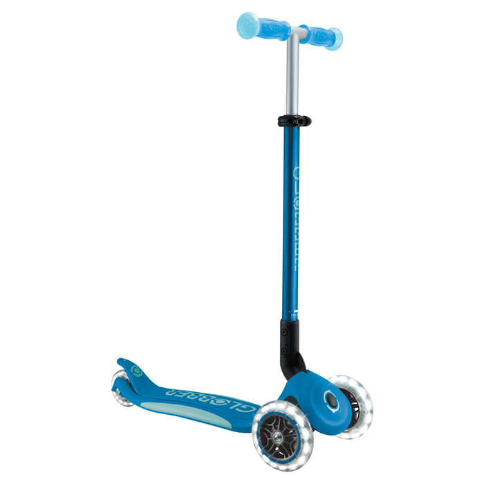 Globber Elite Glow Lights Scooter - Patrol Blue