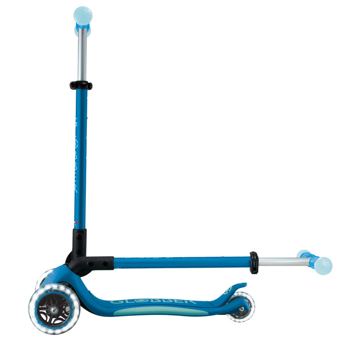 Globber Elite Glow Lights Scooter - Patrol Blue