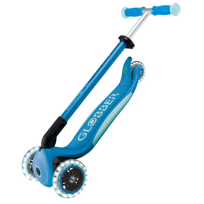 Globber Elite Glow Lights Scooter - Patrol Blue
