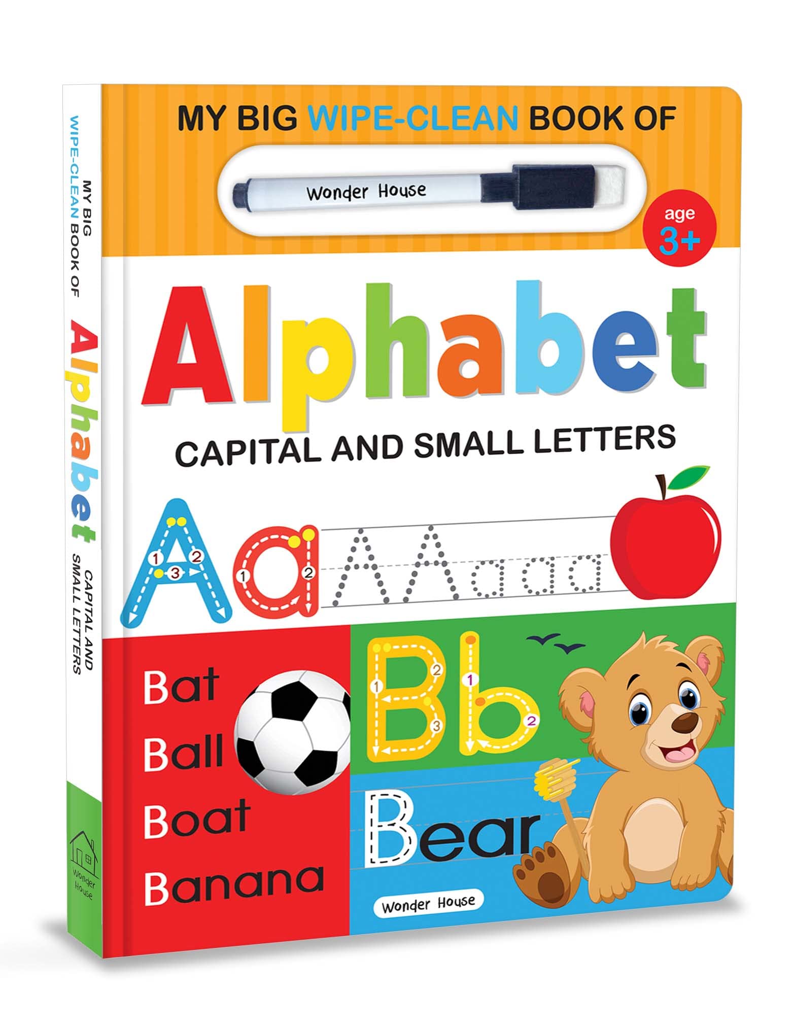My Big Wipe And Clean Book of Alphabet for Kids : Capital And Small Letters Board book
