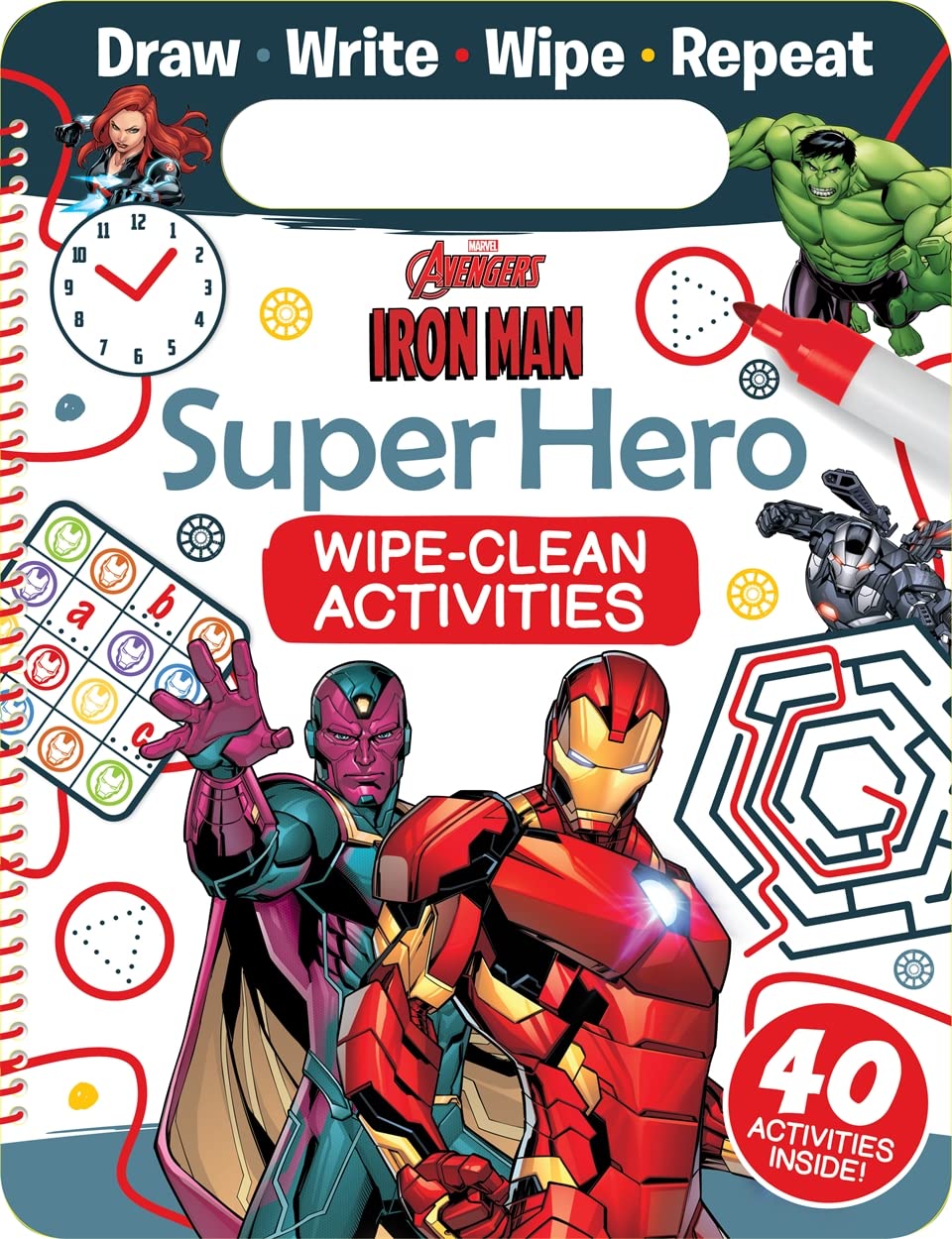 Super Hero Activity Books: Wipe and Clean