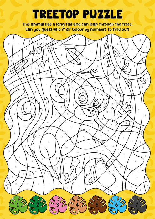 Hidden Colour By Numbers: Jungle