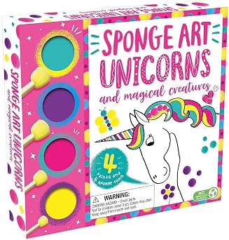 Sponge Art Unicorns and Magical Creatures: With 4 Sponge Tools and 4 Jars of Paint