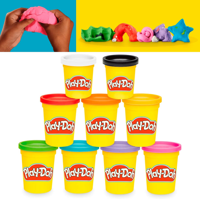 Hasbro Play-Doh, Favorite Color, Gift Ideas for Boys and Girls, 9-Pack, Manual Activities
