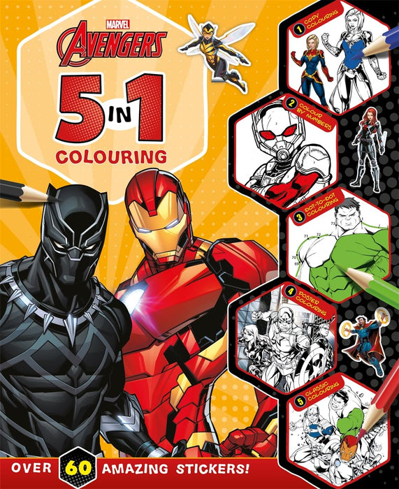 Marvel Avengers 5 in Colouring Book