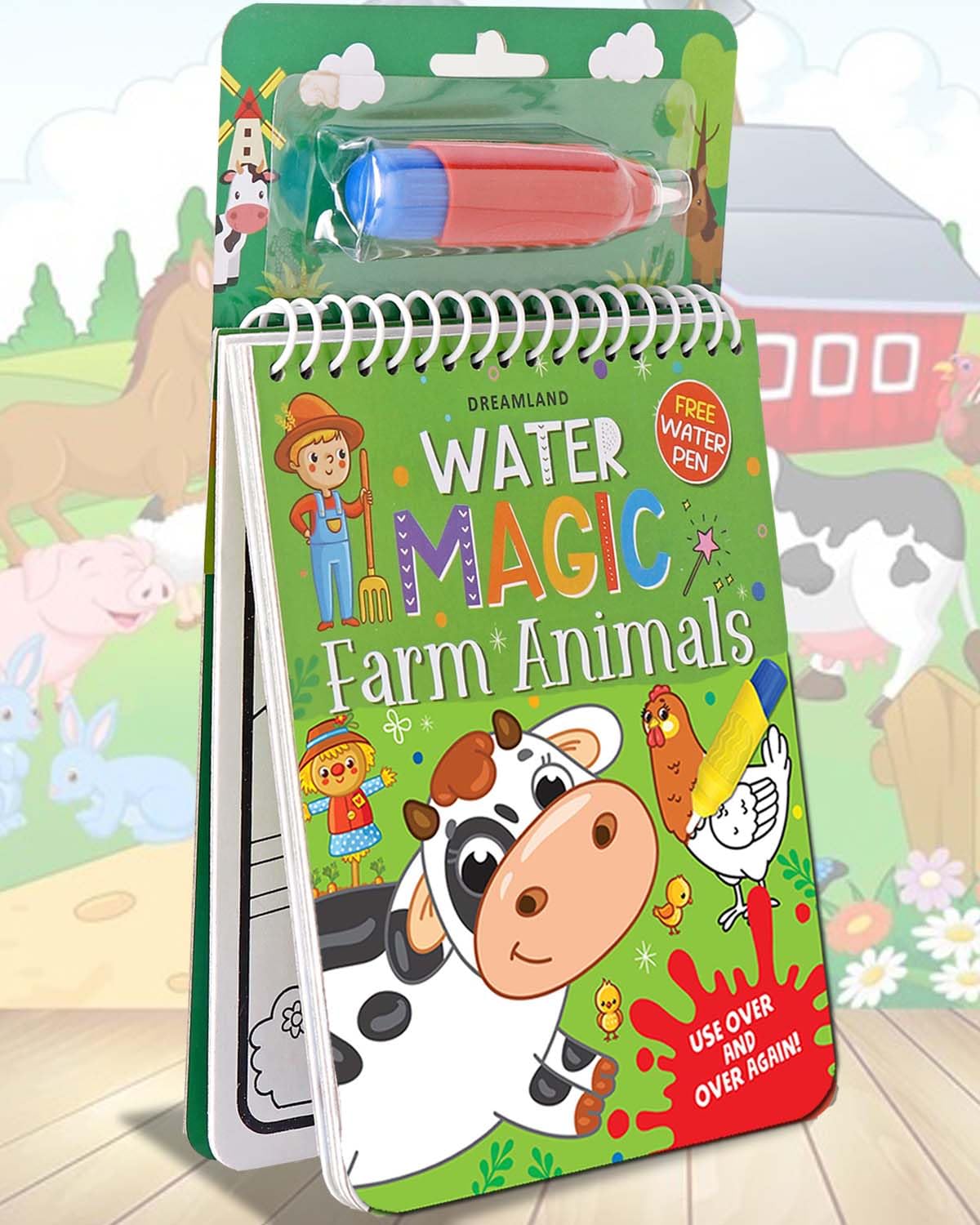 Water Magic Farm Animals- Use over and over again – Book Mart W.L.L