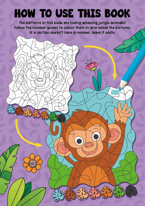 Hidden Colour By Numbers: Jungle