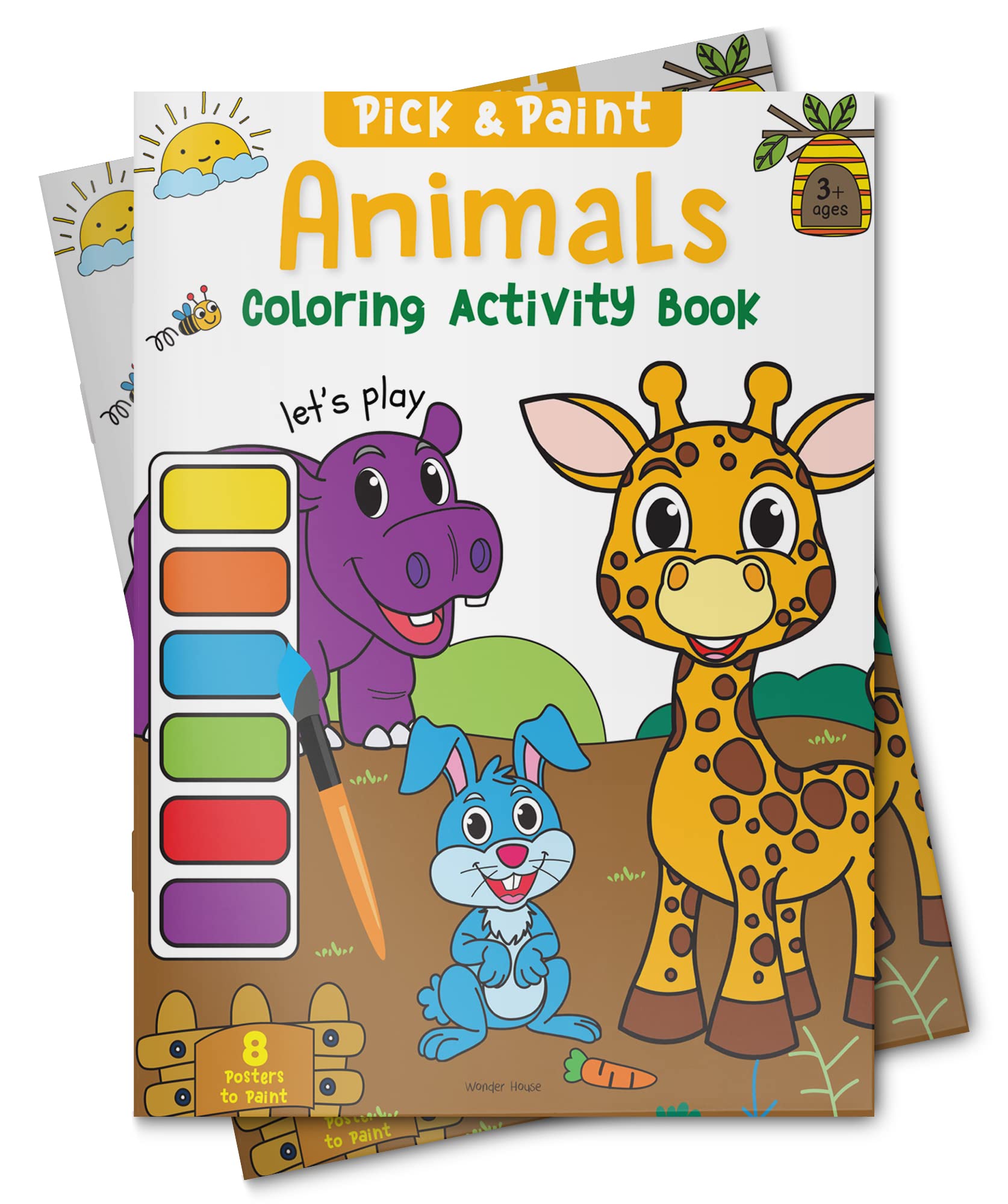 Animals: Pick & Paint Coloring Activity Book