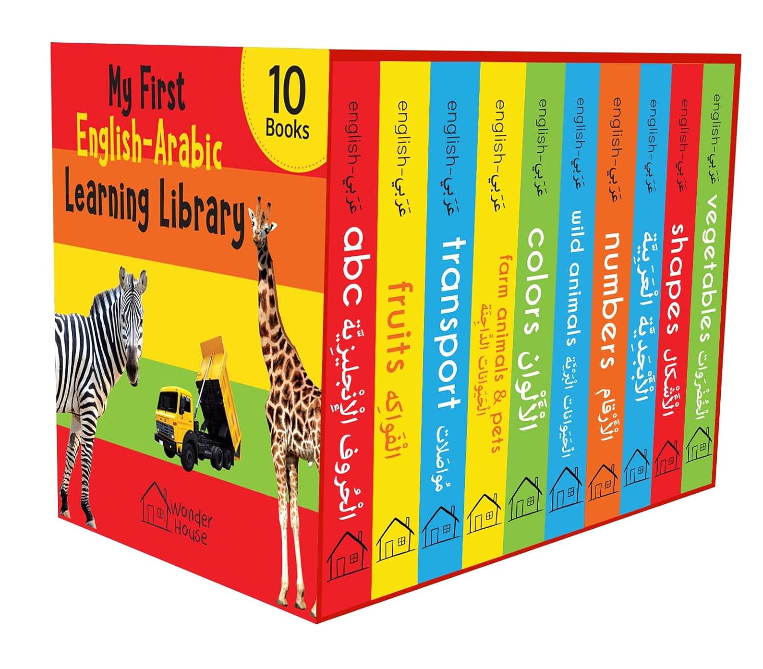 My First English-Arabic Learning Library: Bilingual Boxset of 10 Picture Board Books for Kids - Cove