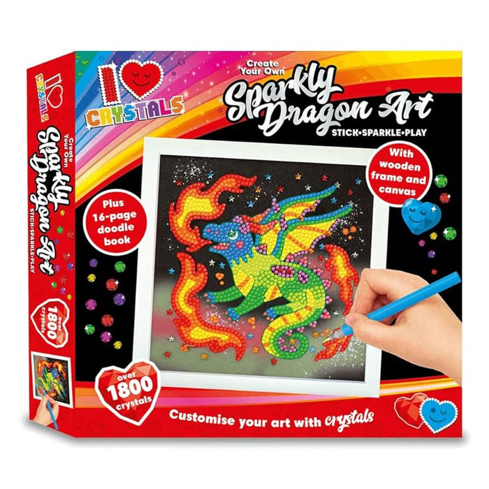 Create Your Own Sparkly Dragon Art (I Love Crystals Framed Art - 200 x 200mm)