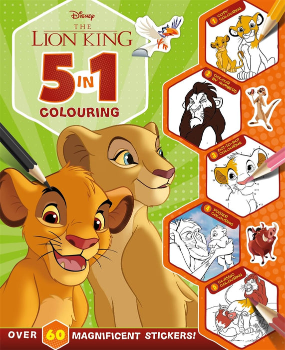 Disney The Lion King 5 in 1 Colouring Book
