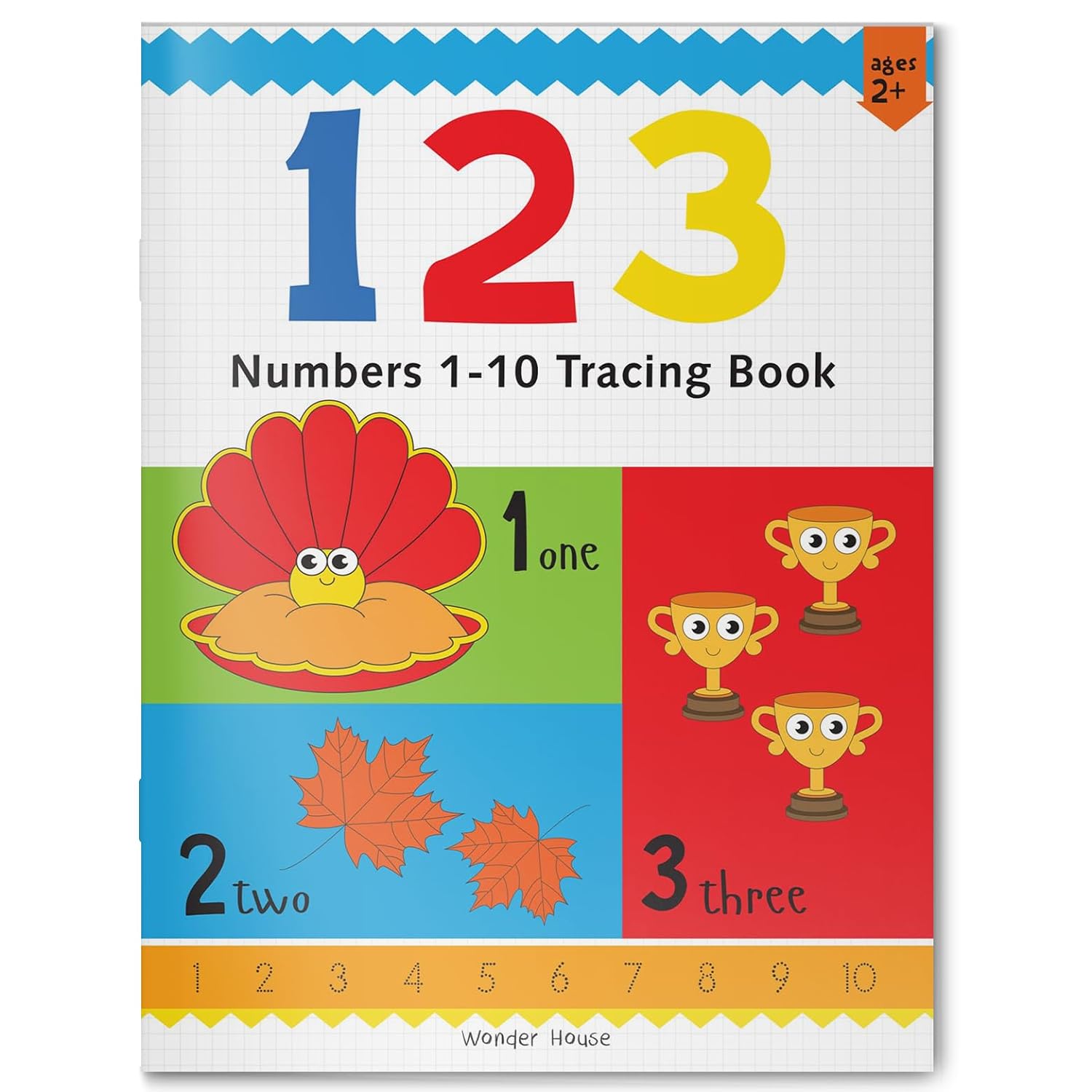123 - Numbers 1-10 Tracing Book For Age 2+