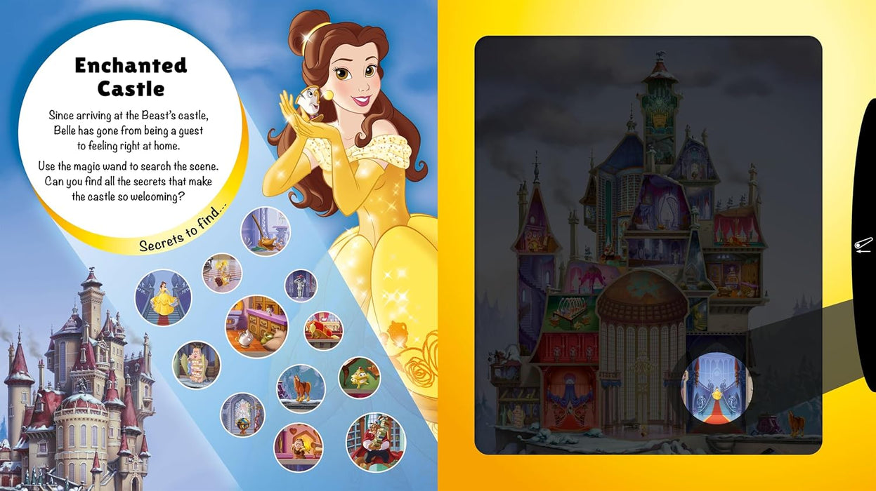 Disney Princess: Secret Reveals: A searchlight book with hidden items to search and find on every page!