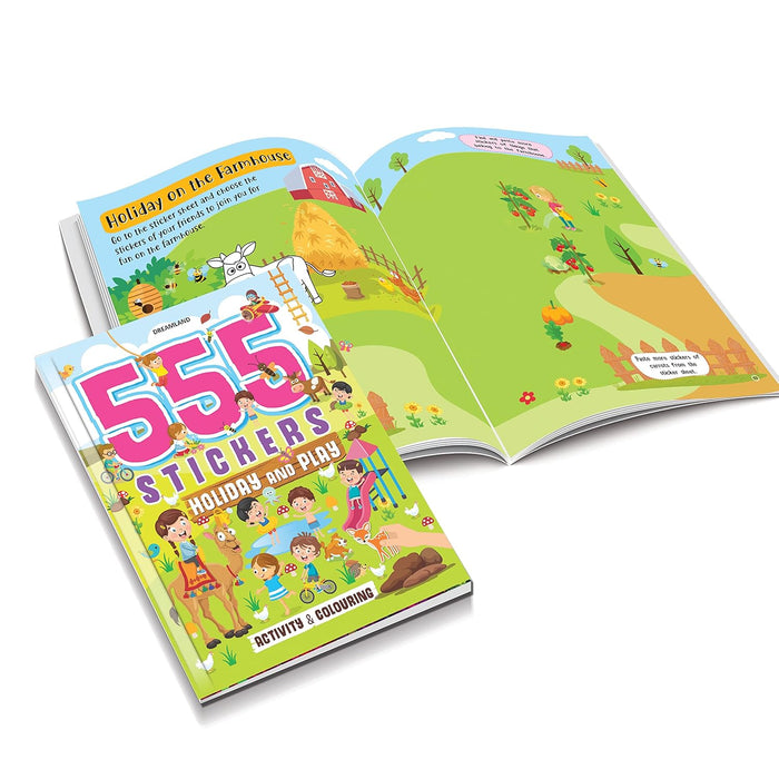 555 Stickers Holiday and Play Activity & Colouring