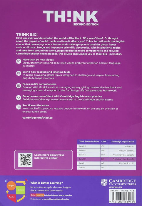 Cambridge Think Student's Book 2 with Interactive eBook Second Edition