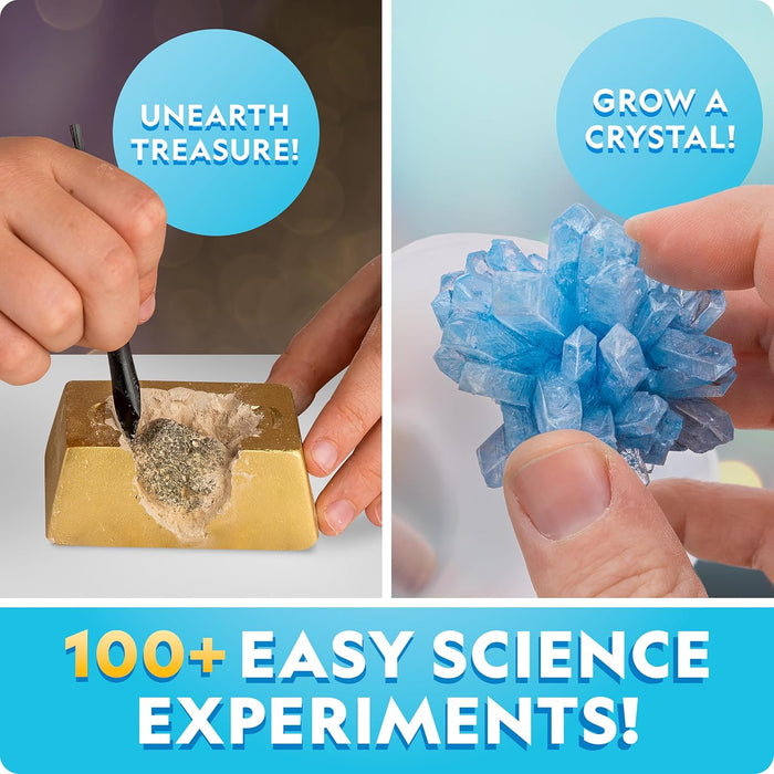 National Geographic Earth Science Kit – 100+ Science Experiments & Activities for Kids, Crystal Growing, Volcano Science Kit, Rock Collection, STEM Project Toy for Boys & Girls